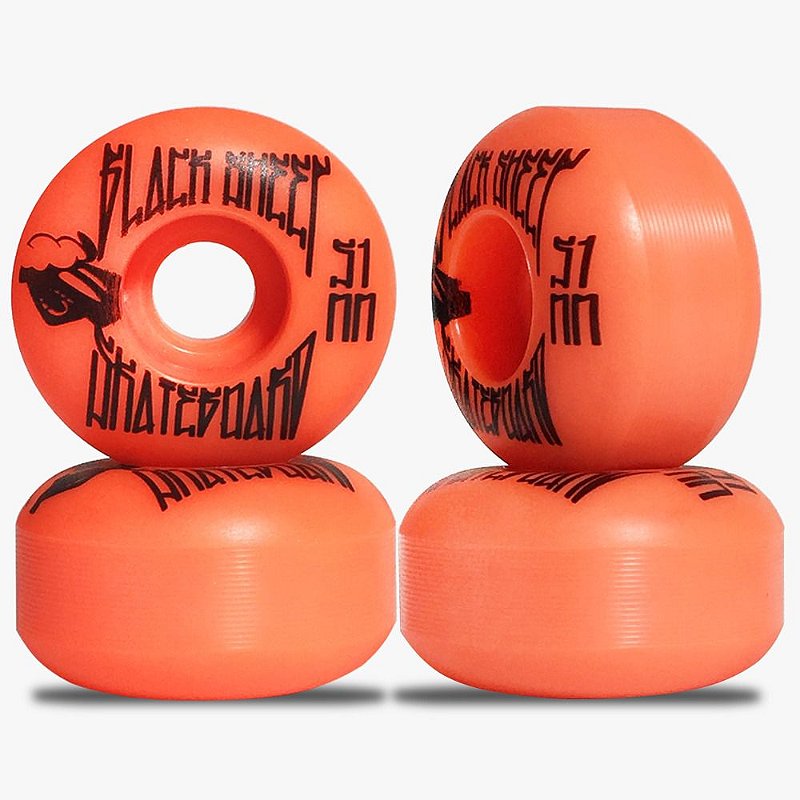 Roda para Skate Black Sheep Color Injetada 51mm Laranja ( jogo 4 rodas )