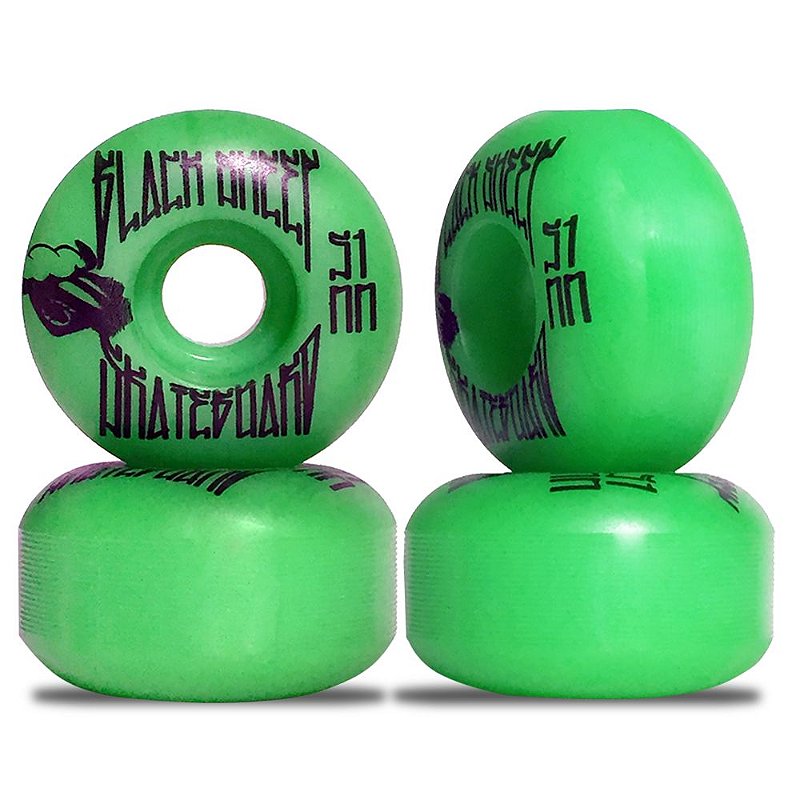 Roda para Skate Black Sheep Color Injetada 51mm Verde ( jogo 4 rodas )