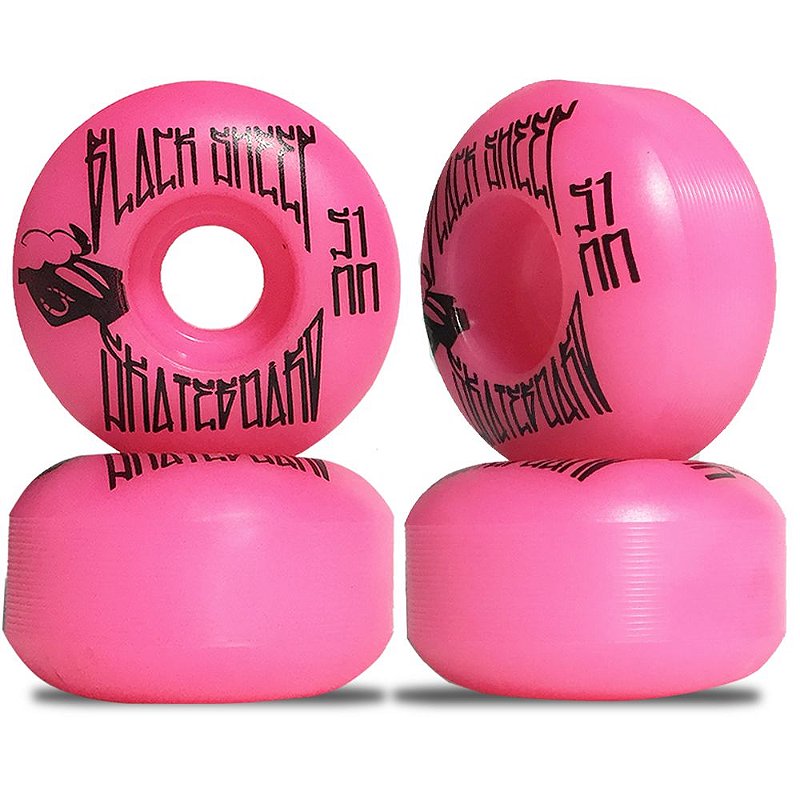 Roda para Skate Black Sheep Color Injetada 51mm Rosa ( jogo 4 rodas )