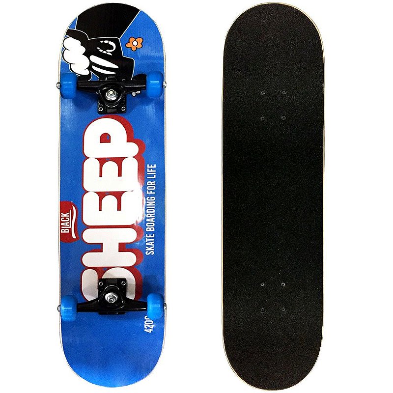 Skate Montado Black Sheep Semi Profissional 8.0 Lolo