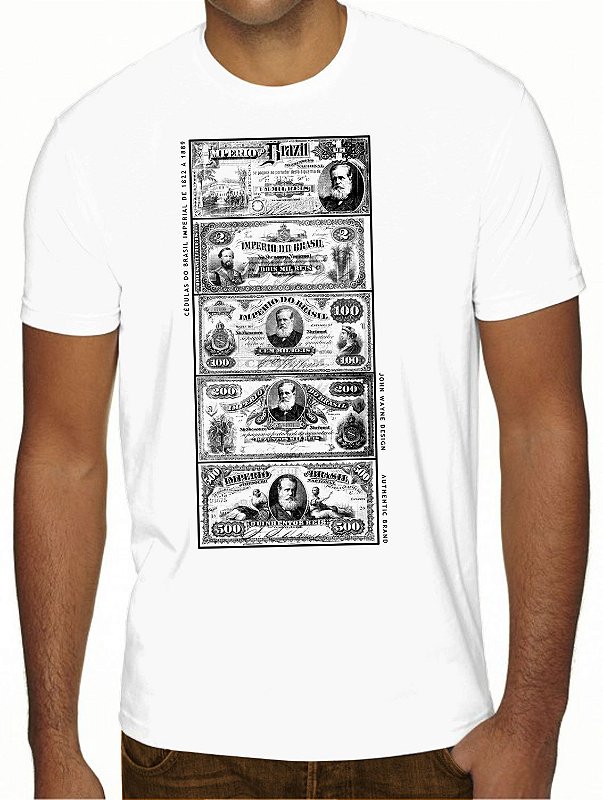 Camiseta Cédulas de Réis do Brasil Imperial