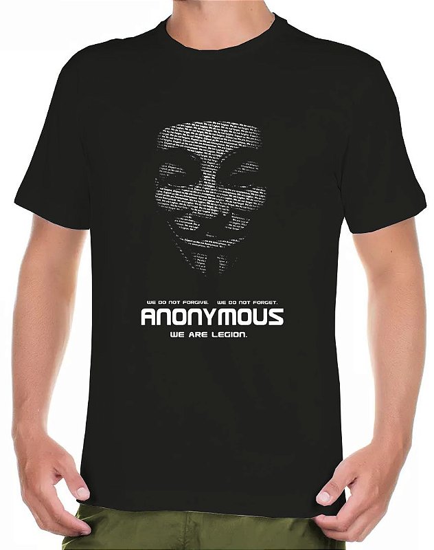 Camiseta Preta Anonymous