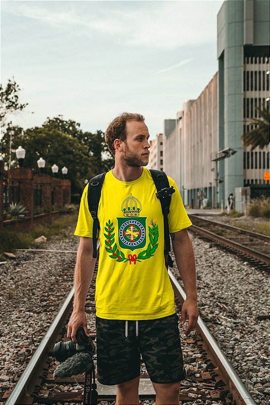 Camiseta Católica Brasão Brasil Imperial