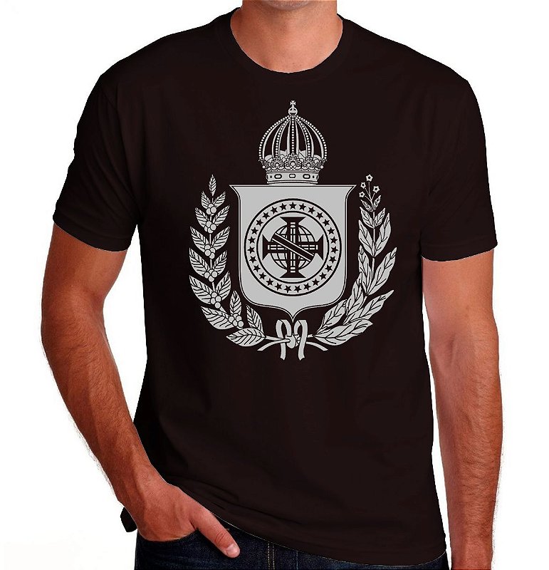 Camiseta com o Brasão Imperial do Brasil em Várias Cores