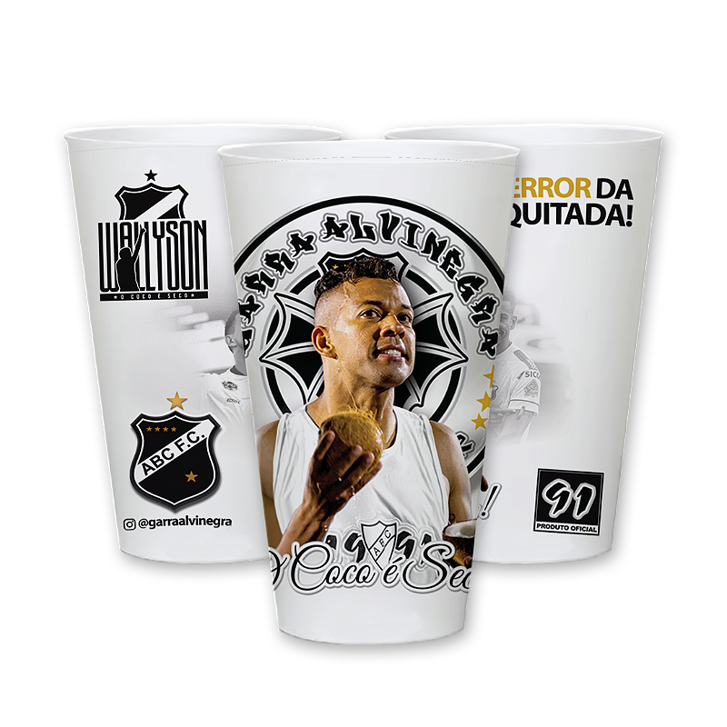 Copo Wallyson Terror da Paquitada 550ml - Garra Alvinegra