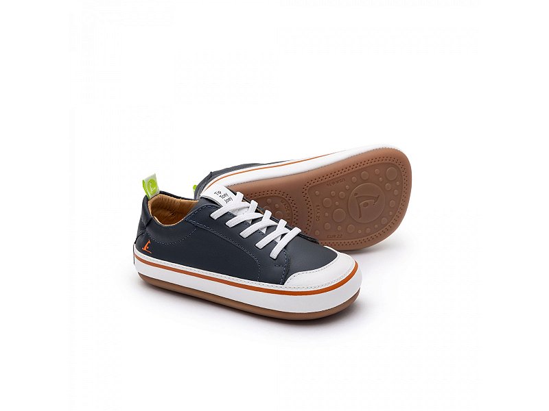 Tenis Bebe em Couro Azul Marinho Tip Toe Joey Funky 20 - Maria