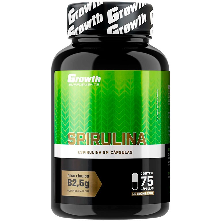 Spirulina 75 Cápsulas Growth Supplements FITFIELD