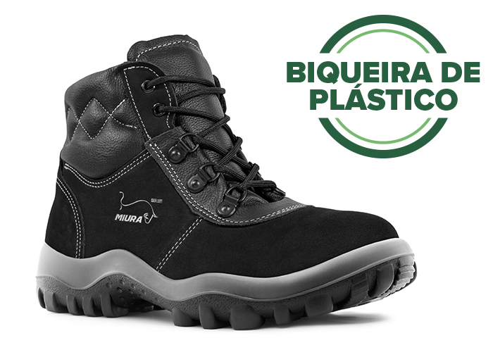 MIURA NOBUCK PRETA - BIQUEIRA PLÁSTICA - Safetline Equipamentos de