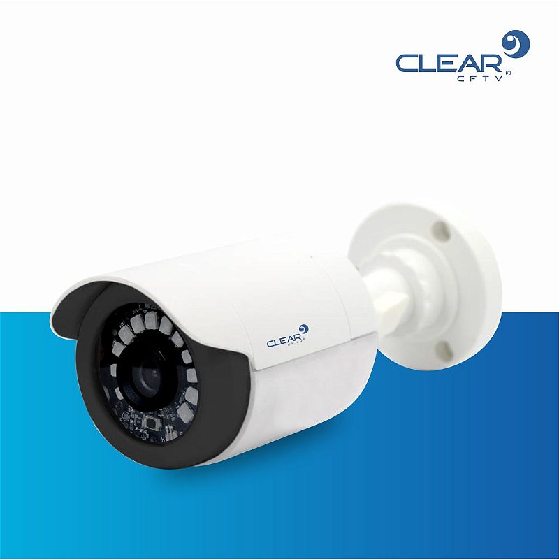 CÂMERA BULLET PLÁSTICO AHD1080P IR20M 3.6MM IP66 Loja Clear CFTV