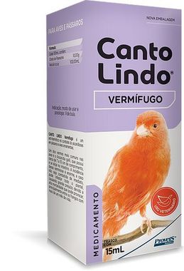 CANTO LINDO VERMIFUGO 15ML - Lojão do Papa Capim