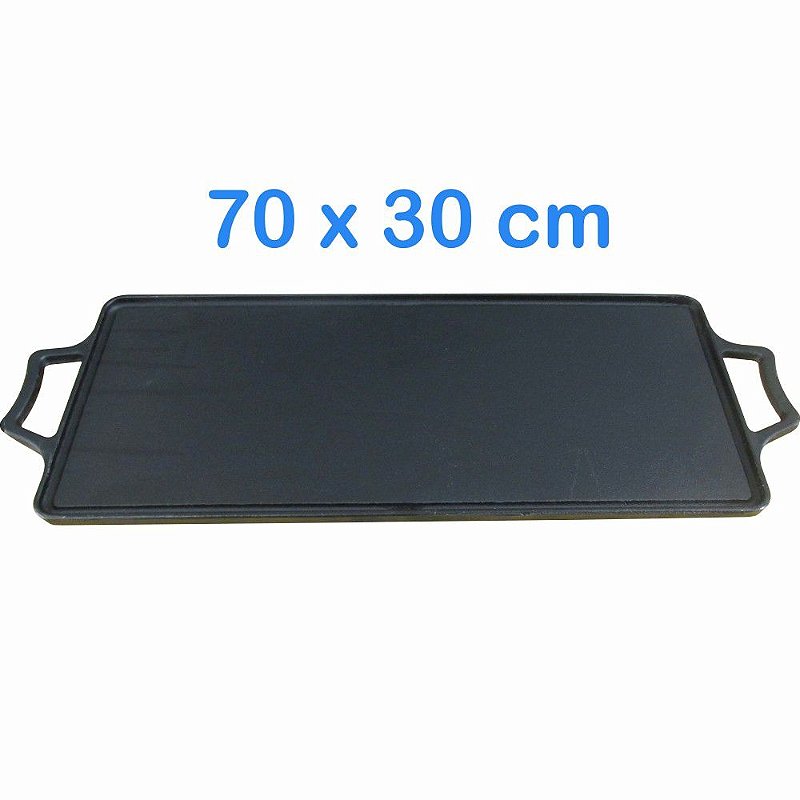 Chapa Bifeteira Fogão Industrial Residencial Ferro Fundido 70 x 30 cm