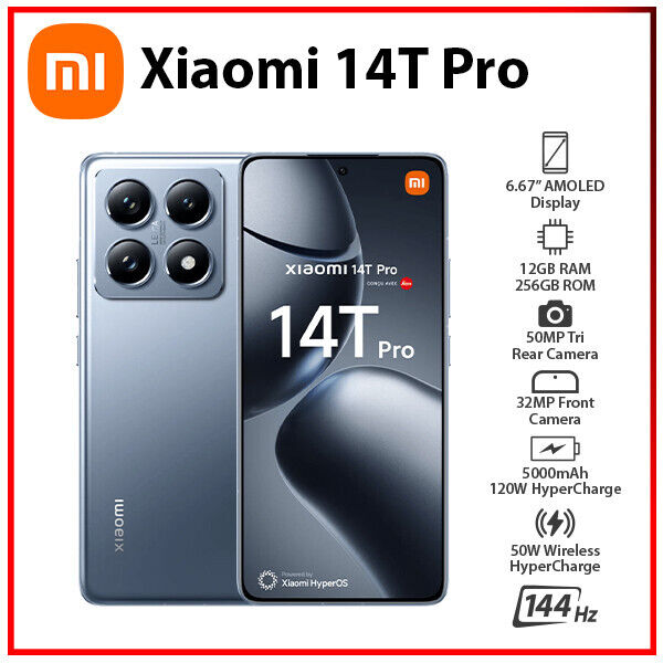 Smartphone Xiaomi 14T Pro NFC Dual SIM de 512GB 12GB RAM de Smartphone Xiaomi 14T Pro NFC Dual SIM de 512GB 12GB RAM de