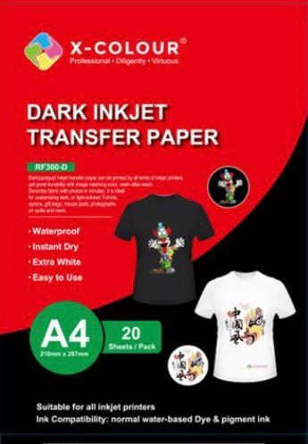 Papel Transfer Inkjet T-Shirt DARK A4 300g Para Tecidos Escuros -  SHOPVIRTUA3000 | Distribuidora da Sublimação ©2021