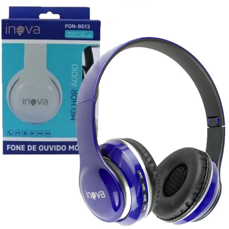 Fone de Ouvido Azul Escuro Headphone FON-8613 - Distribuidora JCF
