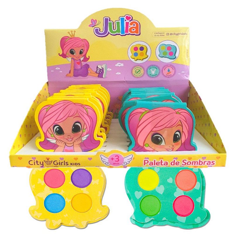 City Girls - Paleta de Sombras Maquiagem Infantil CGK033 - Box c