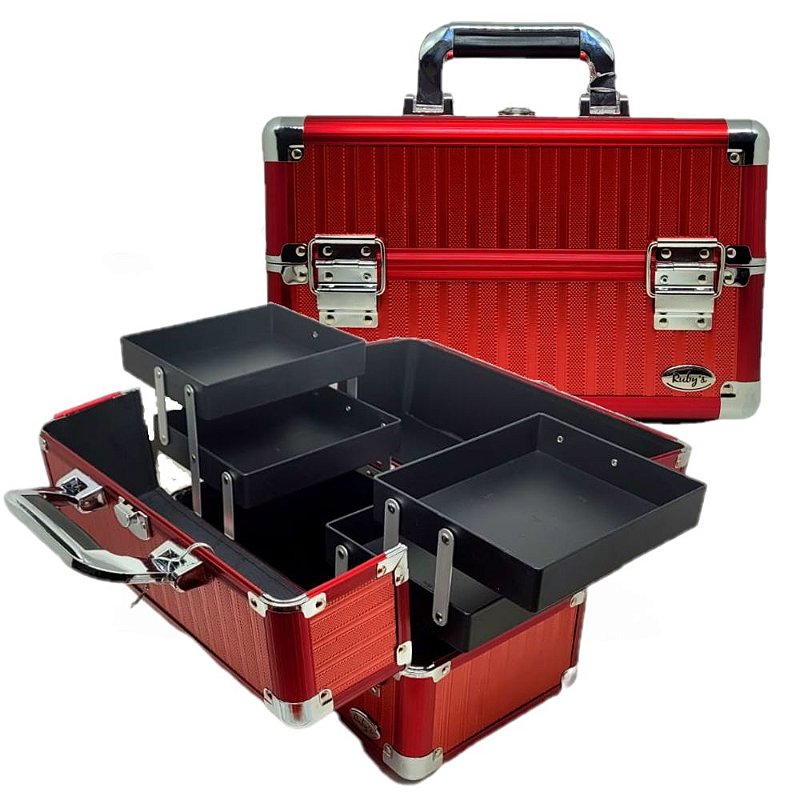 ruby Ruby's - Maleta de Maquiagem 30 x 18 - FS-1160FF - Vermelha