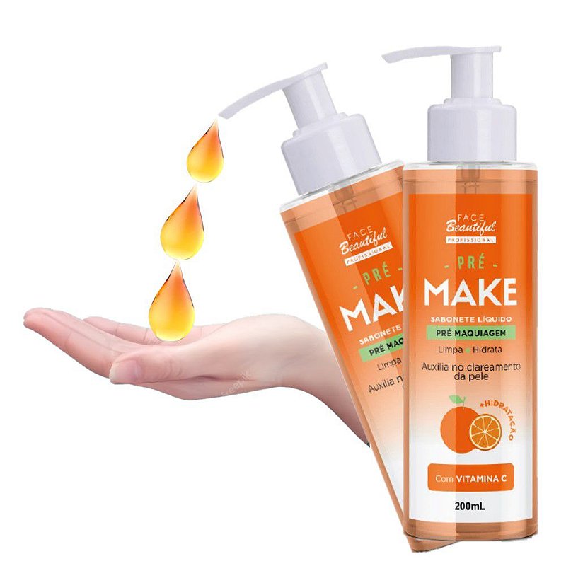 Face beautiful - Sabonete Líquido Pré Make Vitamina C - FB367