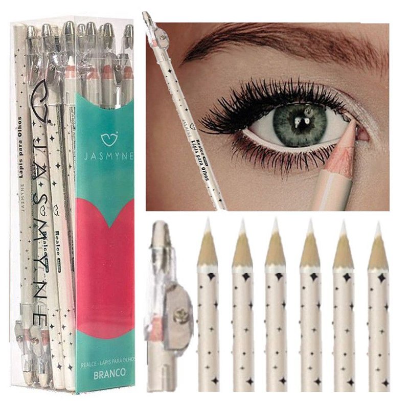 Lapis Branco para Olhos com Apontador em Atacado Jasmyne - 24 Unid ...