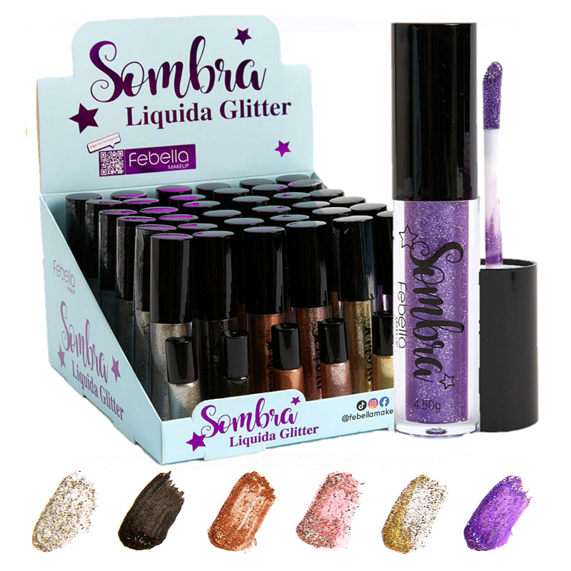 Febella Sombra Liquida Glitter PSO30336 Kit C/36 und