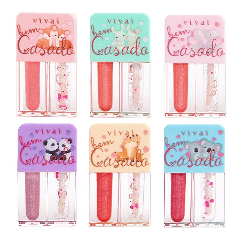 Vivai - Lip Gloss Duo Bem Casado 3104 - 12 UND - Distribuidora JCF