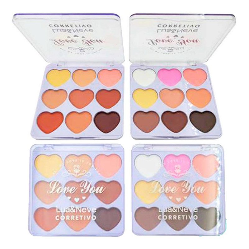 Lua e Neve - Paleta de Corretivo Coração Love You LN02402 - 02 UND