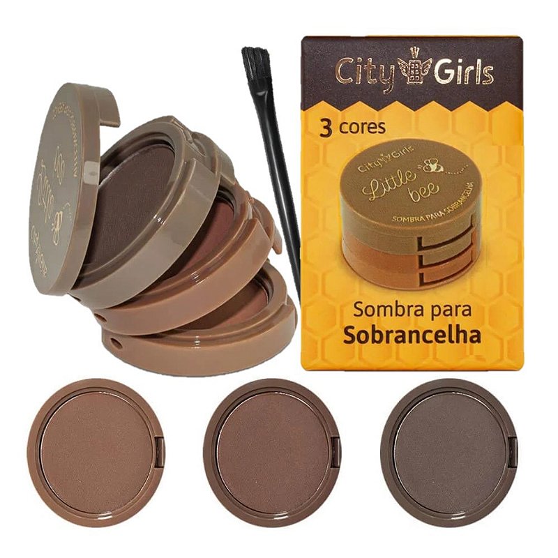 City Girls - Sombra para Sobrancelhas 3 Cores CG283 - 6 Und