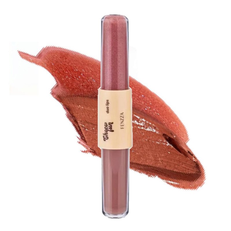 Fenzza - Duo Lips Choco Batom e Gloss FZ20096 - PAO DE MEL