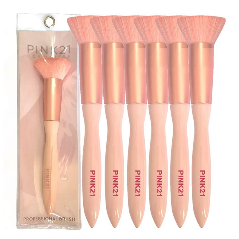 Pink 21 - Pincel Kabuki Reto para Base HB87272 - 6 Und