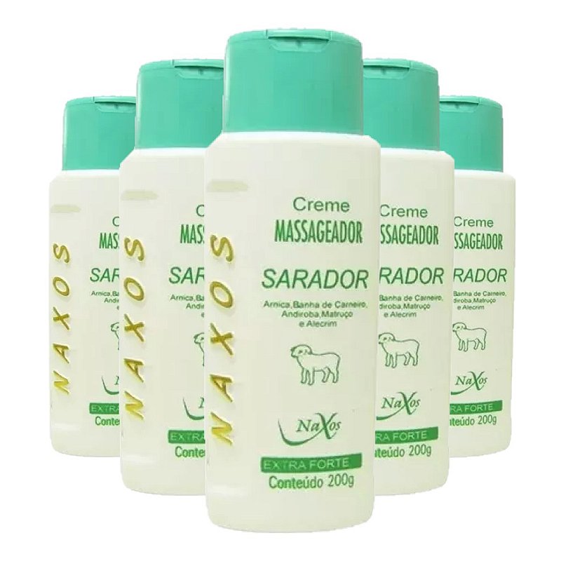 Naxos - Creme Massageador SARADOR - 6 Und - Distribuidora JCF