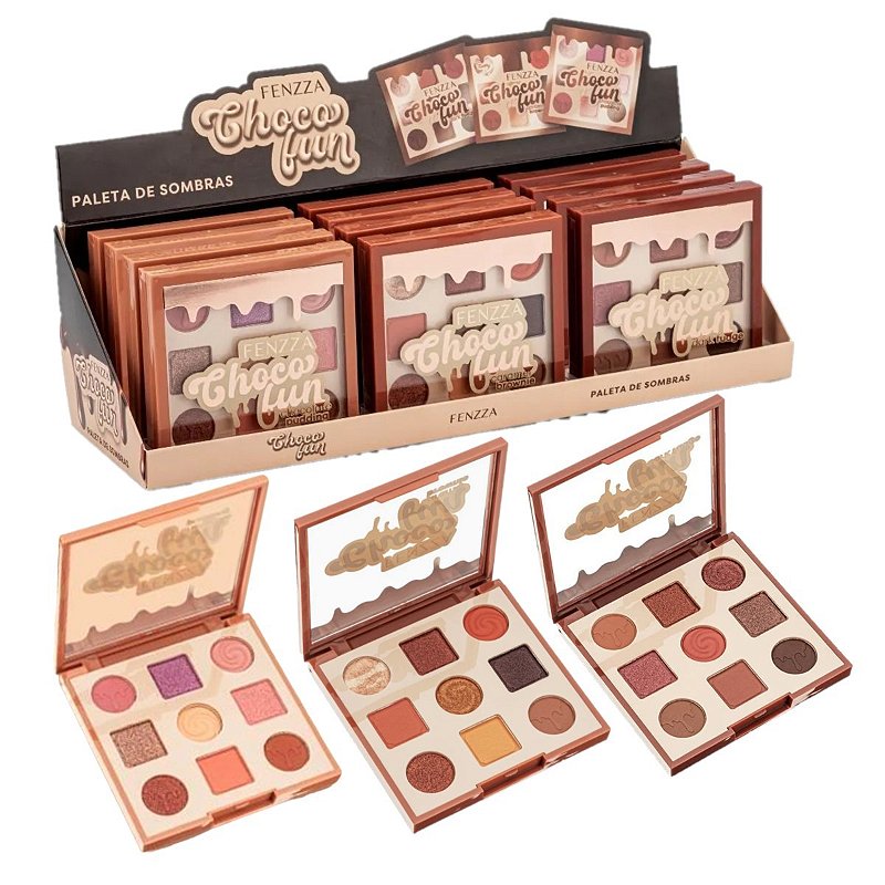 Fenzza - Paleta de Sombras Choco Fun FZ10090 - 12 Und