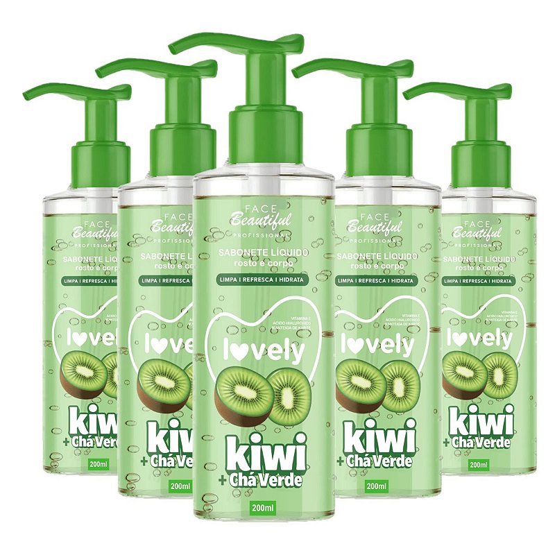 Face Beautiful - Sabonete Kiwi Cha Verde Vegano FB481 - 6 Un