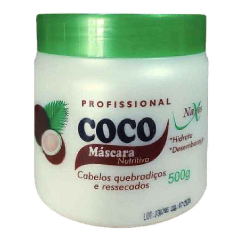 12xininl KalaKala nikocake coco スクイーズ Naxos - Mascara Nutritiva Capilar Coco - Distribuidora JCF