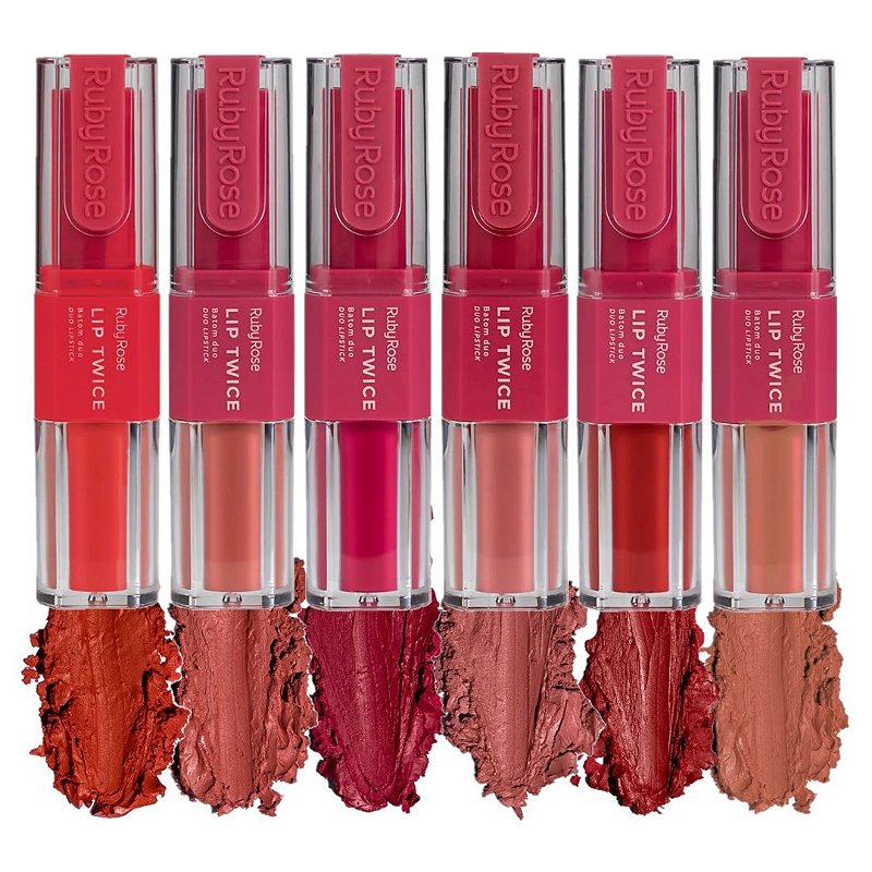 Ruby Rose - Batom Duo Lip Twice L6101 G1 - 06 Und - Distribuidora