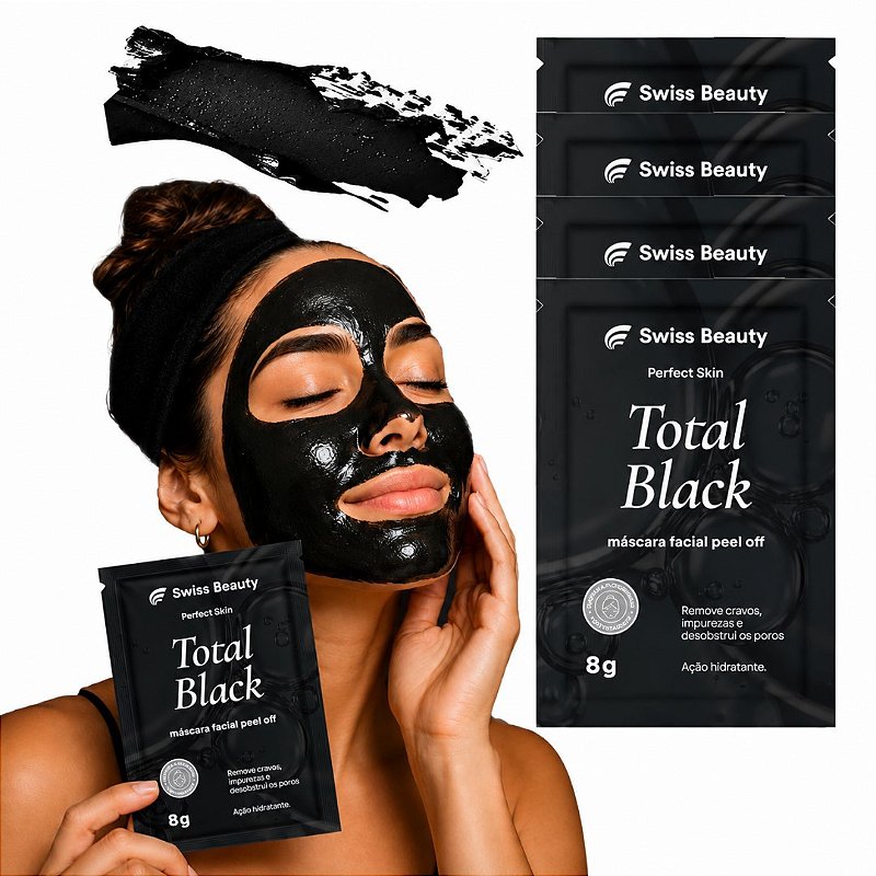 Swiss Beauty - Mascara Facial Total Black - 10 Und - Distribuidora