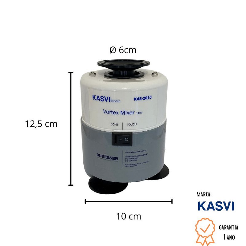 Agitador de tubos tipo VORTEX 2800RPM Basic KASVI