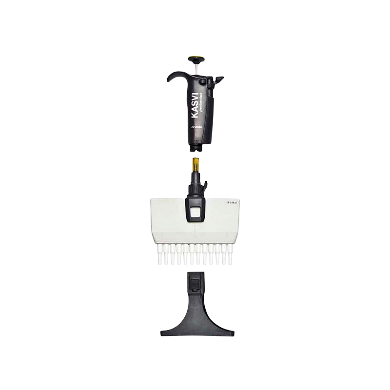 Micropipeta Multicanal Premium Black 12 Canais Kasvi – design ergonômico ambidestro