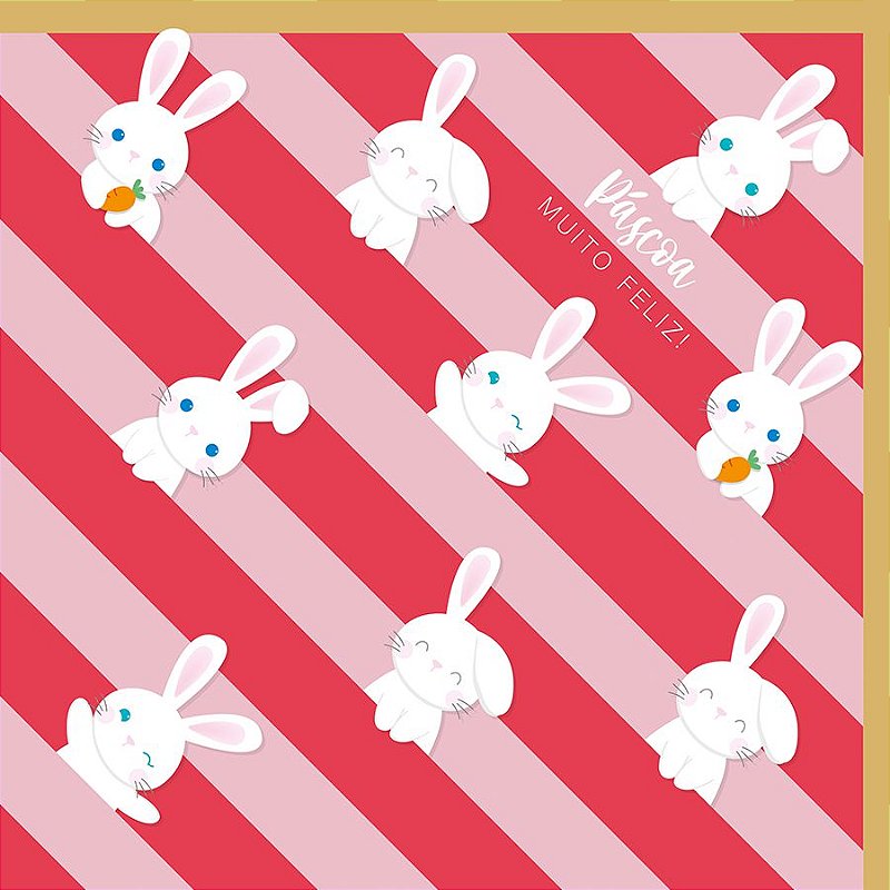 Saco Express 35x35cm para Ovos de 250g a 350g - Coelhinhos Vermelho