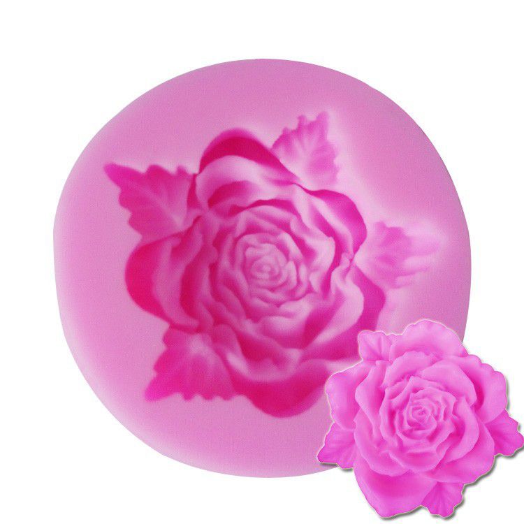 Forma De Silicone Rosa Flor Bolo Tortas Doce Antiaderente