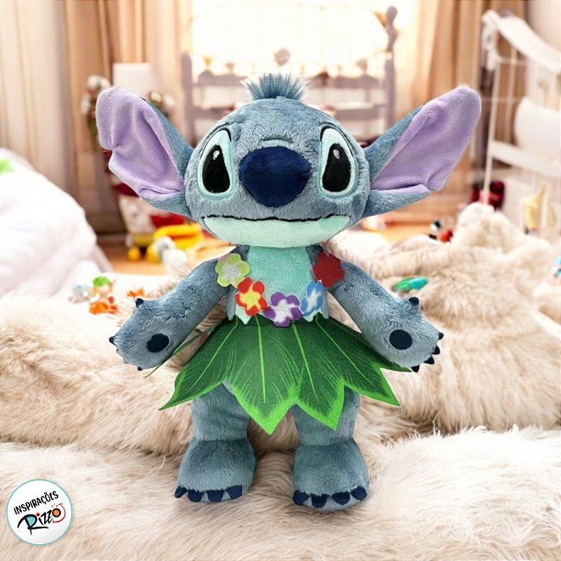 ぬいぐるみ E Ho'olaha Aloha Pelúcia Stitch Aloha - 33cm - 1 unidade - Disney Original - Rizzo