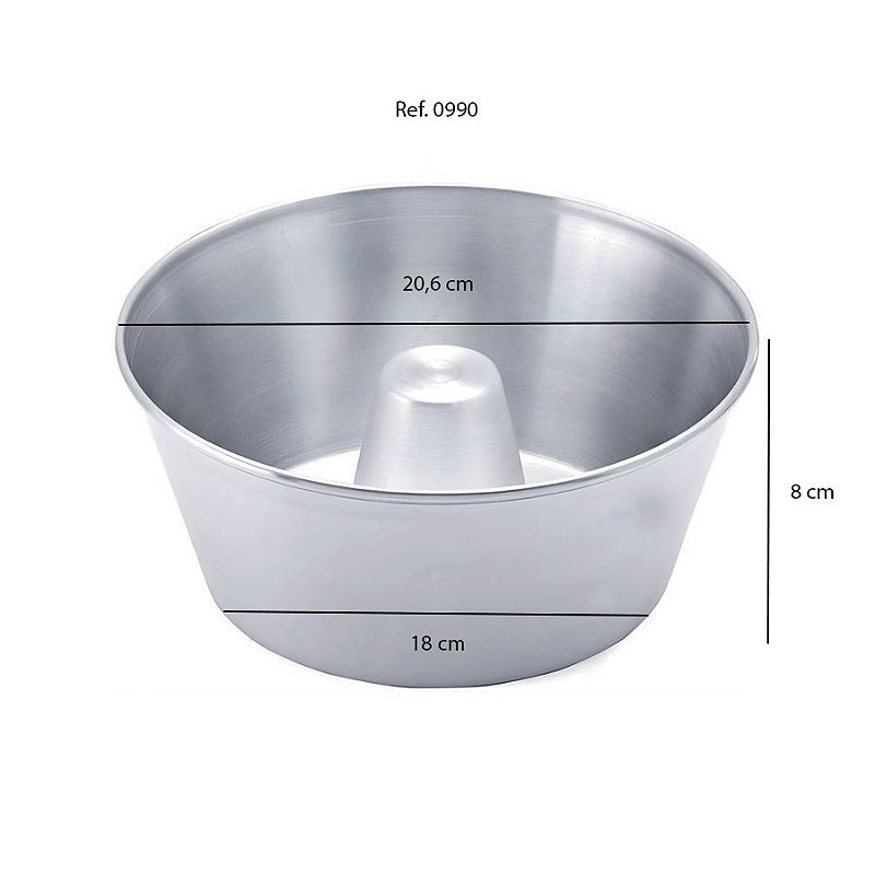  Forma 19cmプレート 6枚 Forma De Pudim 19x7x16cm - Em Alumínio - 06 Peças | Frete grátis
