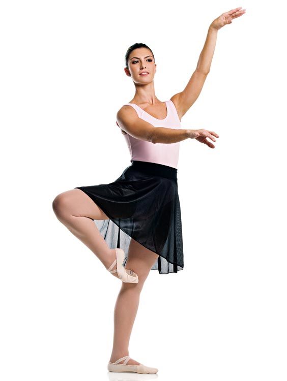 Saia de Ballet Adulto em Jersey Cós em Lycra - Capezio 12008a - Dance Mais