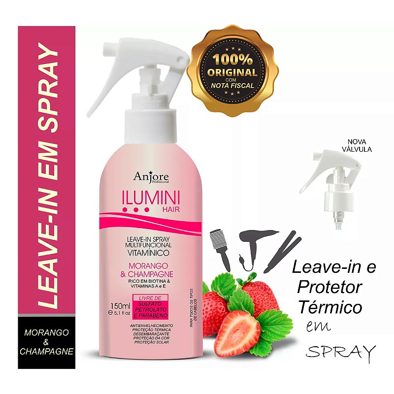 Leavein Spray Ilumini Hair Biotina 150ml Anjore - Anjore Cosméticos