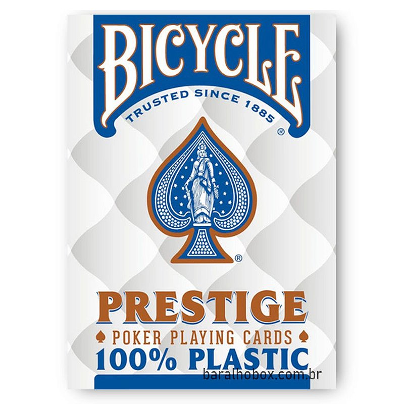 Baralho Bicycle Prestige Jumbo 100% Plástico Azul - Baralho Box