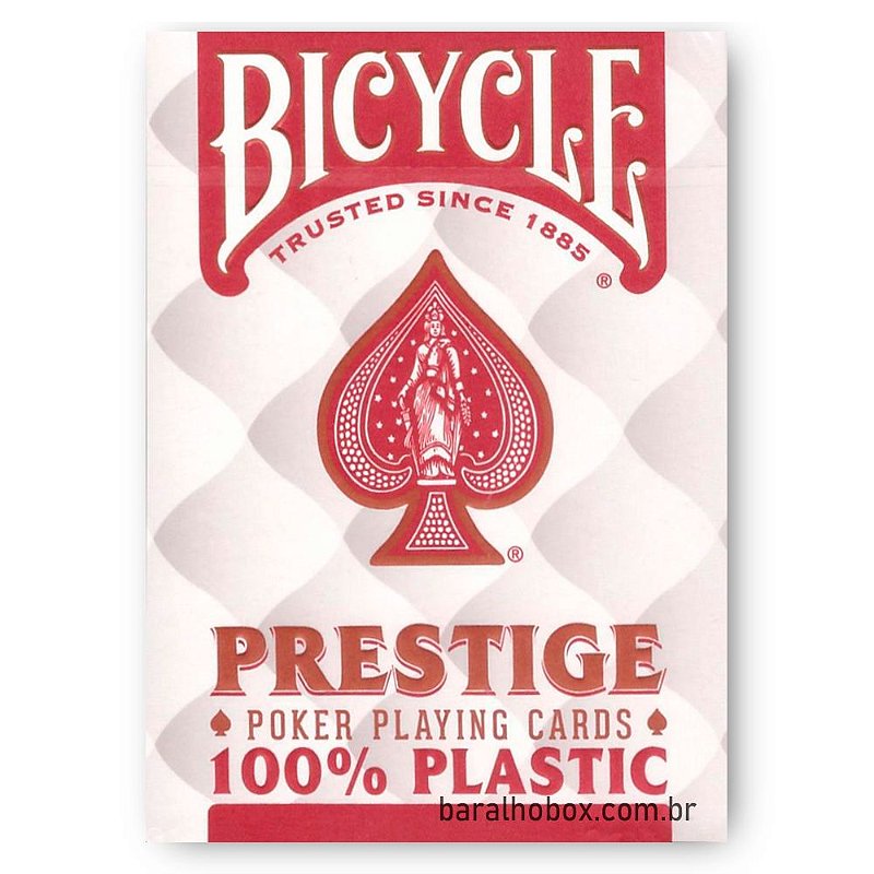 Baralho Bicycle Prestige Jumbo 100% Plástico Vermelho - Baralho