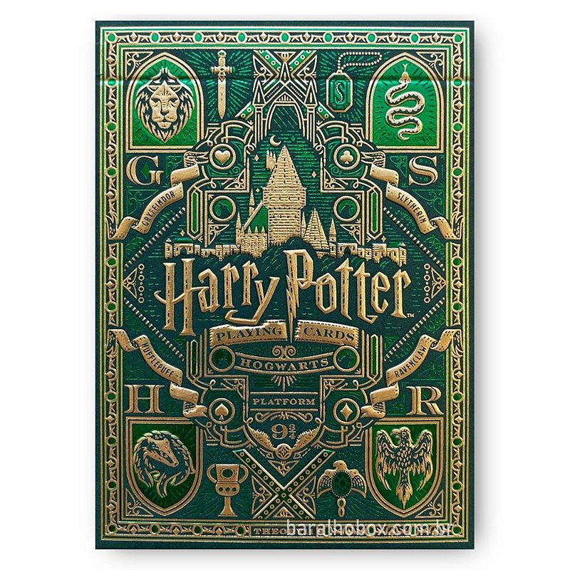 Baralho Harry Potter Verde (Slytherin / Sonseriana) - Baralho Box