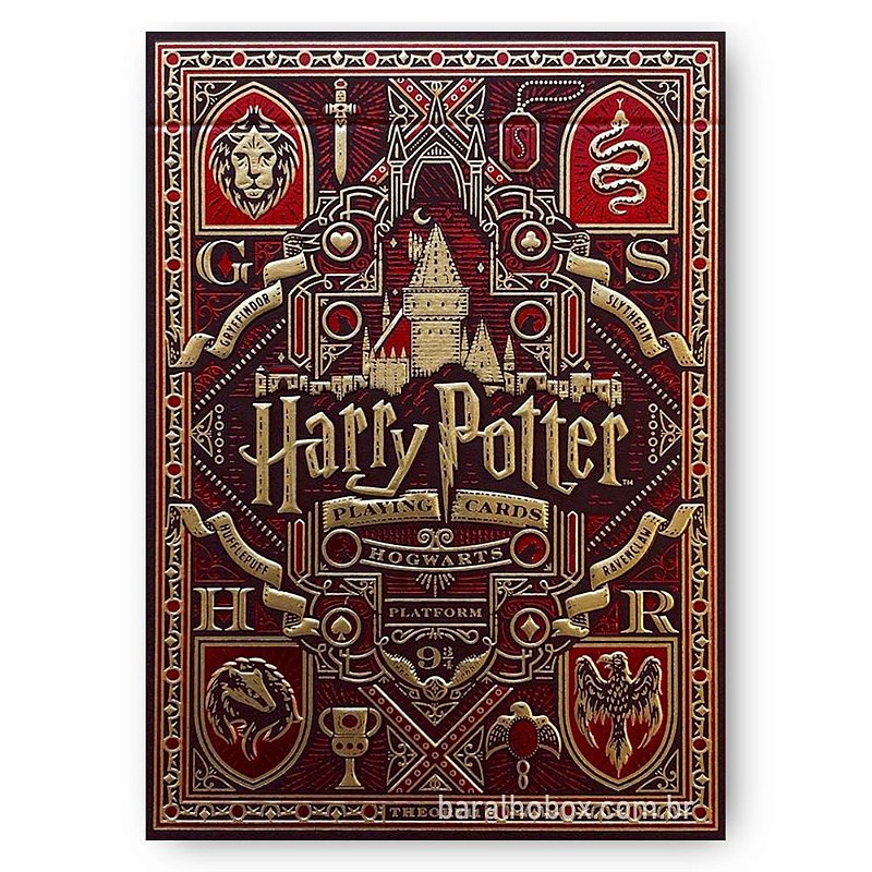 Barallho Harry Potter Vermelho (Gryffindor / Grifinória) - Baralho