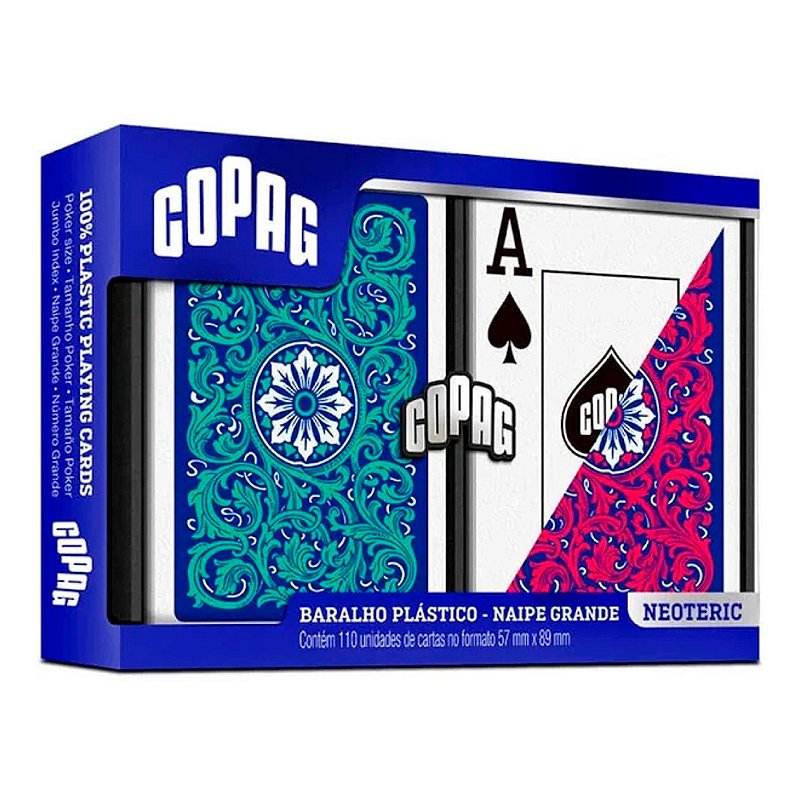 Baralho Copag Neoteric 1546 Azul - Estojo Duplo - Baralho Box