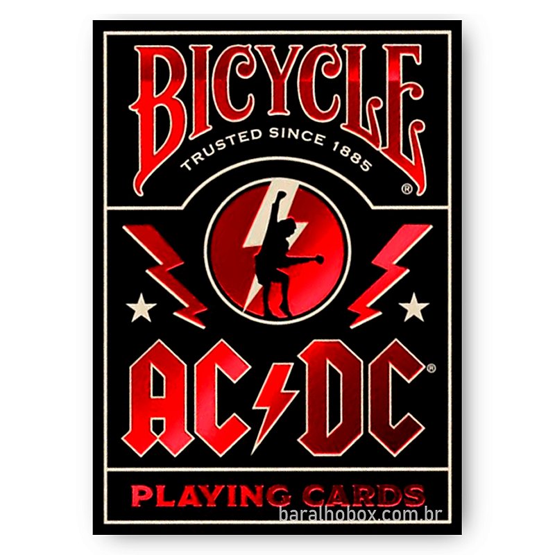 Baralho Bicycle AC/DC - Baralho Box - Sua loja online de Baralhos