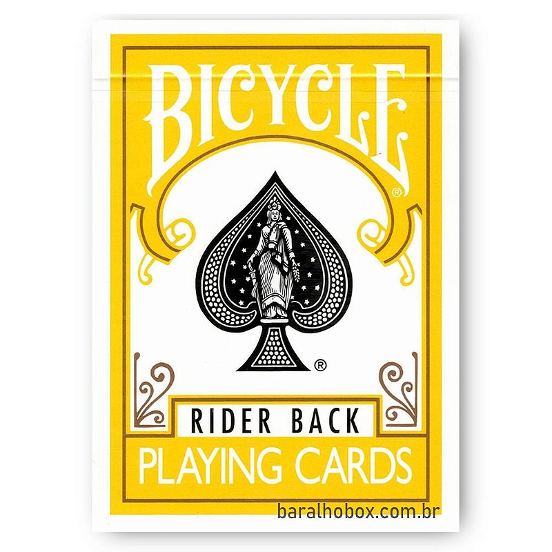 Baralho Bicycle Rider Back Amarelo - Baralho Box - Sua loja online