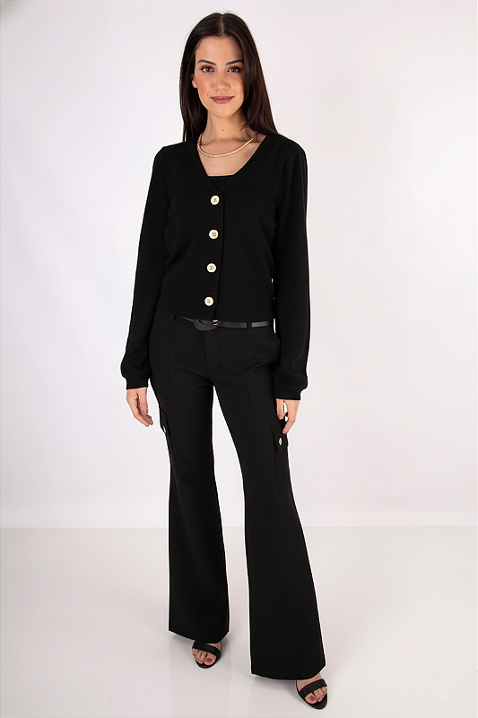 ALL SIDE CARDIGAN LUANE PRETO - All Side Store - Moda que Exalta a